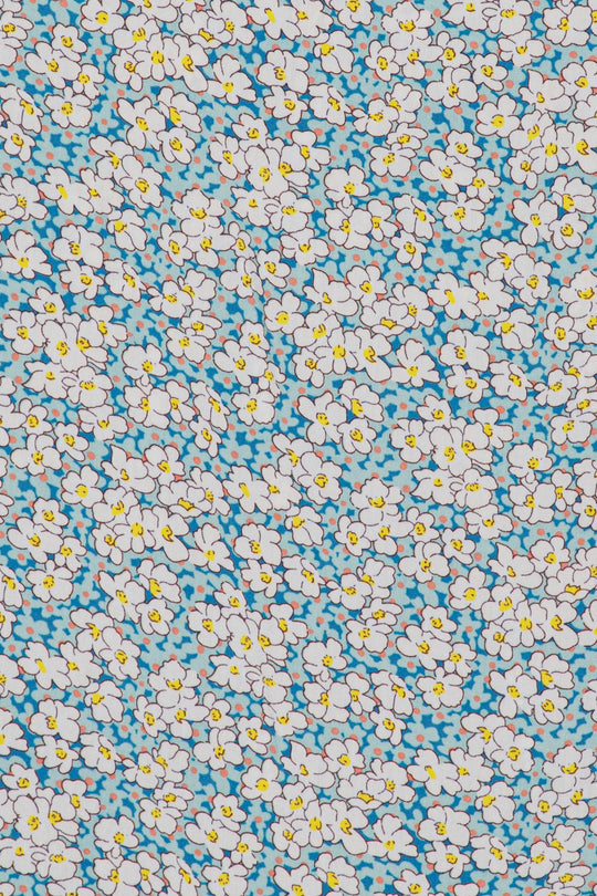 MilleIC Long Dress - Flower Blue