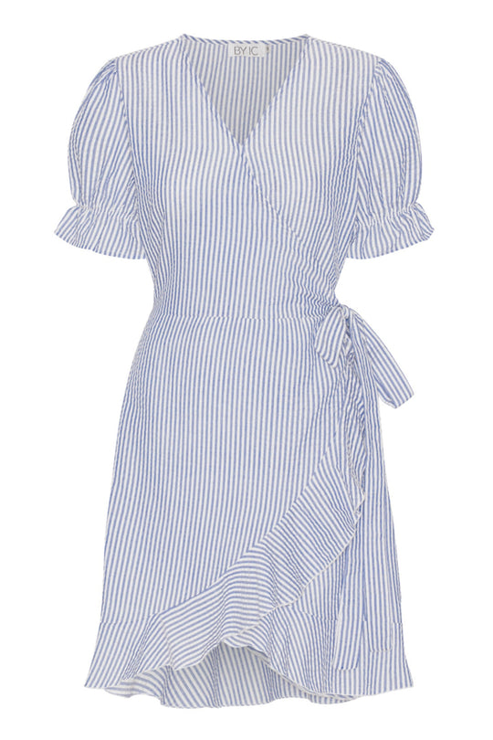NaomiIC Dress - Blue White Stripe