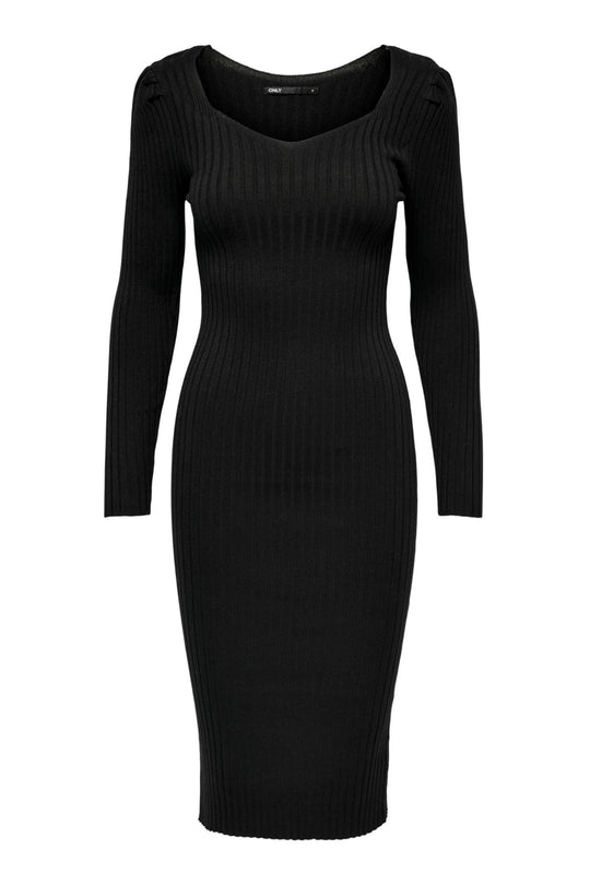 ONLRachella LS Puff Dress Knit - Black