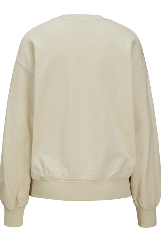 JXBeatrice LS Loose Vint Sweat - Bone White