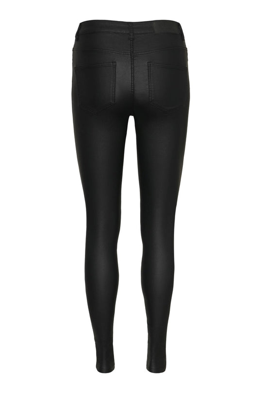 NMCallie Shape HW Skinny Coated Pants - Black