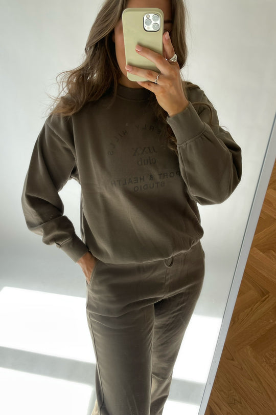 JXBianca HW Relaxed Vin Sweatpants - Morel
