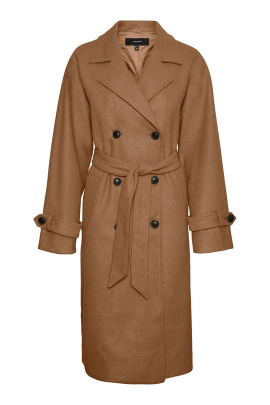 VMFortunevega Long Trenchcoat - Toasted Coconut Solid