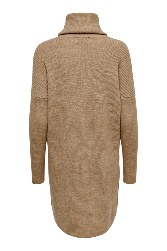 ONLJana LS Cowl Neck Dress Wool Knit - Indian Tan