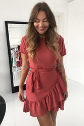 Agnes Dress - Rusty Red