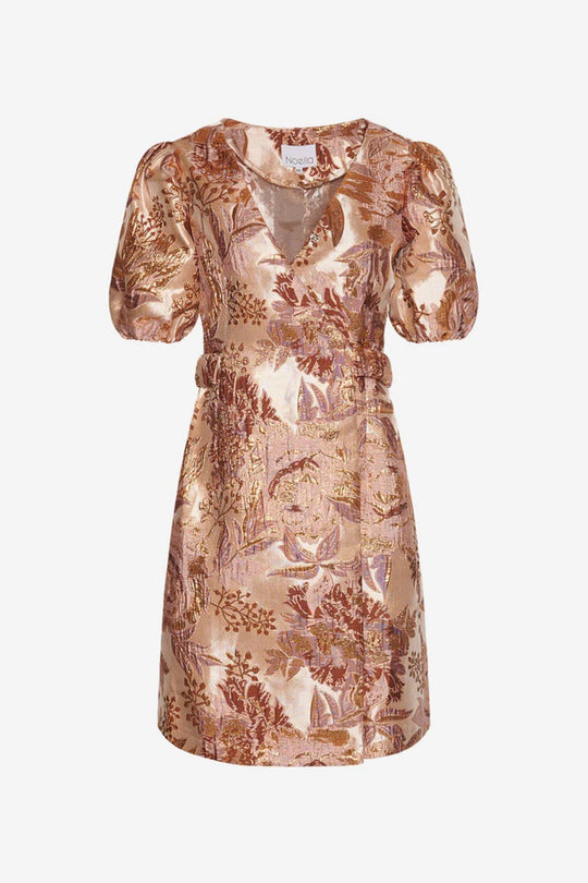Noella Neva Belt Dress - Dark Rose Mix