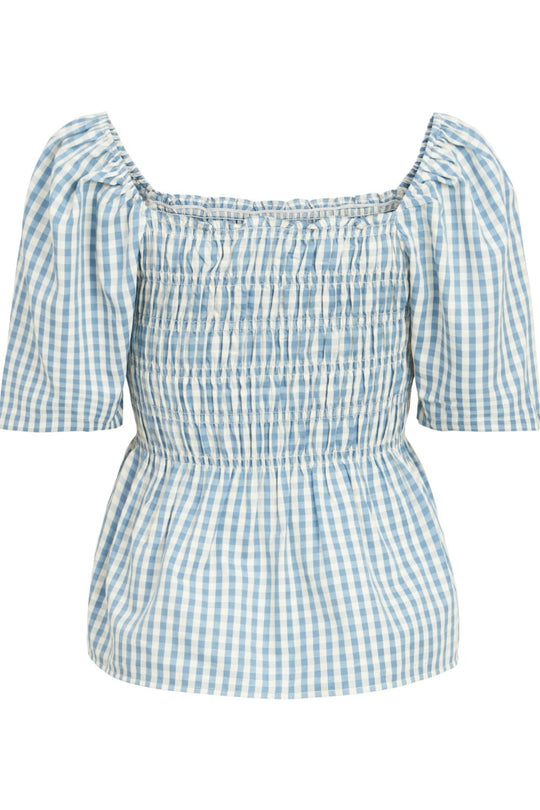 VIBea 2/4 Smock Top - Bonnie Blue