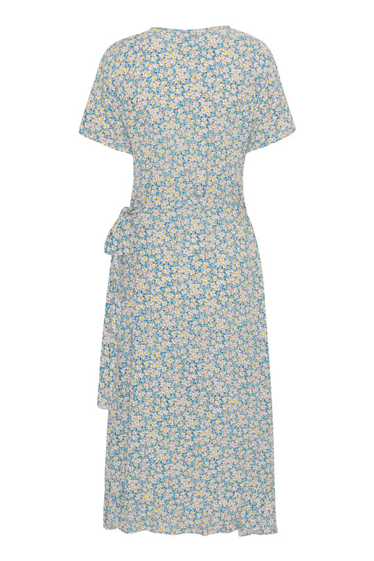 MilleIC Long Dress - Flower Blue