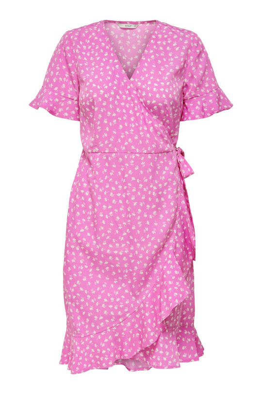 ONLOlivia SS Wrap Dress - Opera Mauve W. Ditsy