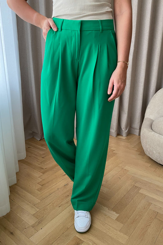 JXMary Regular Pleated MW Pants - Jolly Green