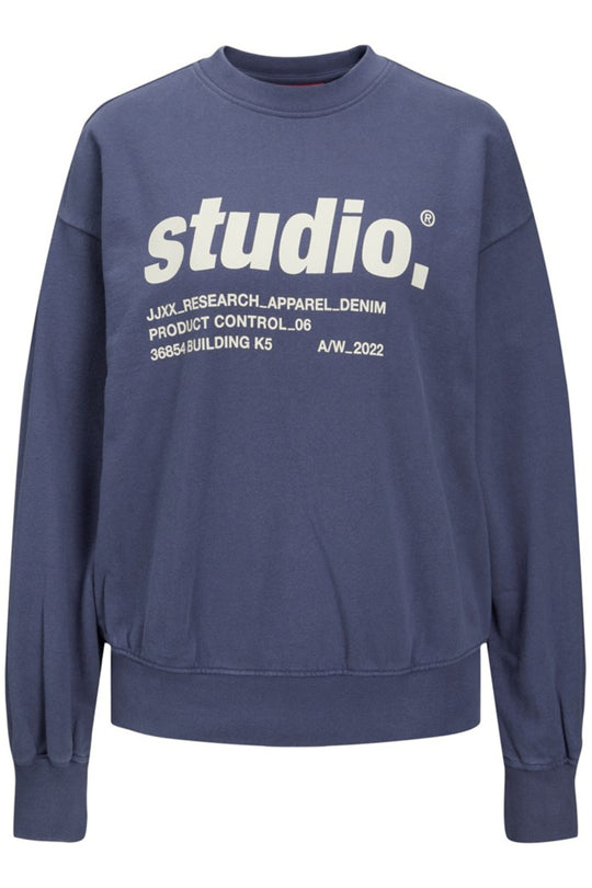 JXBeatrice LS Loose Vint Sweat - Nightshadow Blue